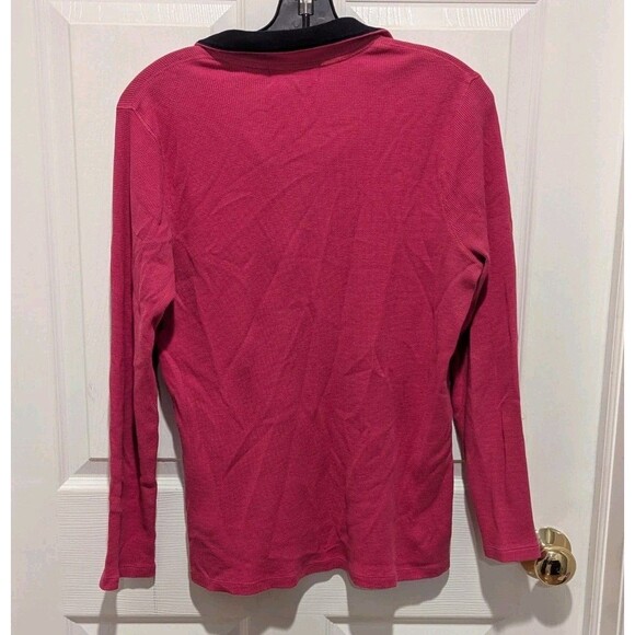 Vintage Lauren Ralph Lauren Size 1X Pink Performance Active 1/4 Zip Shirt - Picture 3 of 7